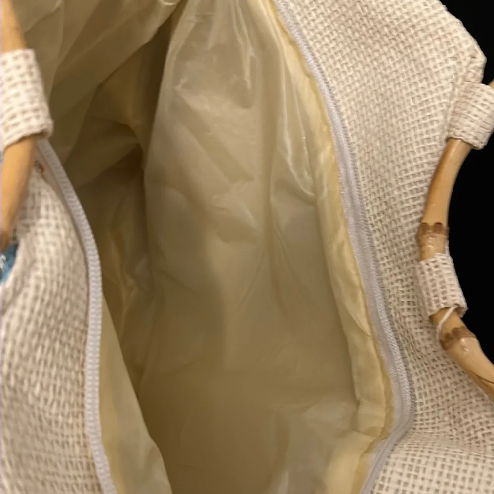 Victoria Leland Designs
cream and Blue Mosaic Tote Bag with Structured Design - Picture 5 of 7